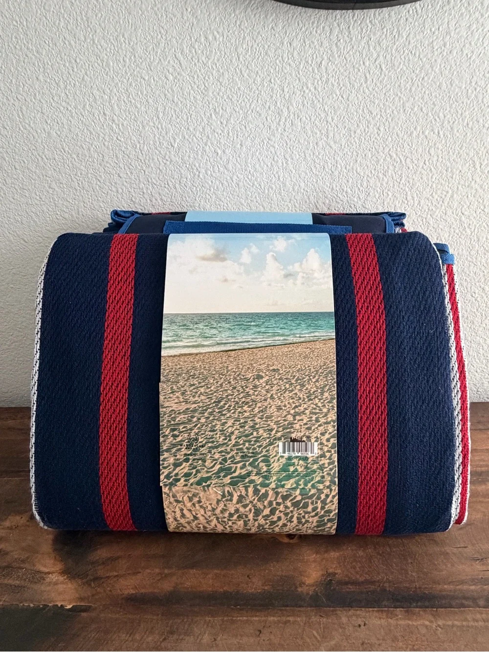 NWT! Lot of (2) WANDERLUST Red, White & Blue Striped Outdoor Blankets. 60